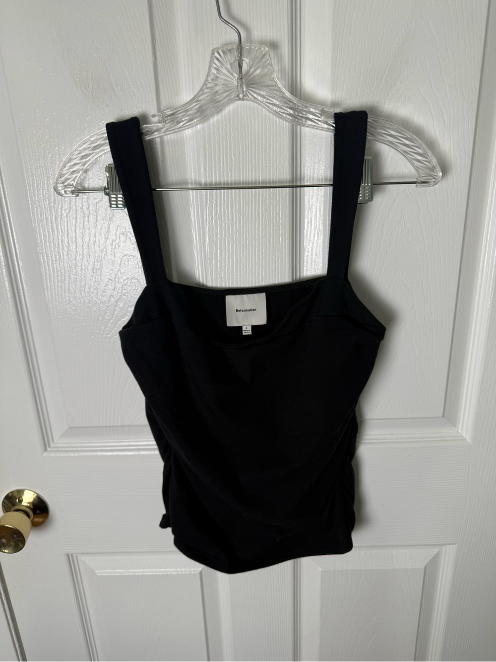 Reformation Trish Knit Top in Black L - Picture 2 of 4